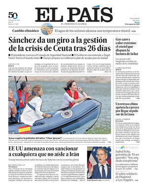 Prima pagina El País di oggi - Quotidiano estero
