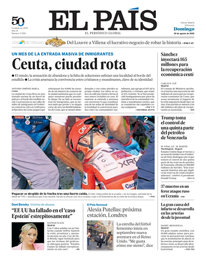 Prima pagina El País di oggi - Quotidiano estero