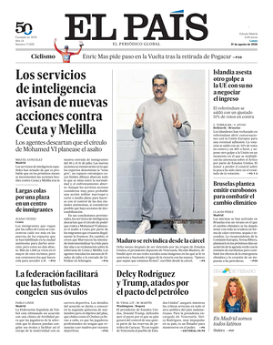 Prima pagina El País di oggi - Quotidiano estero