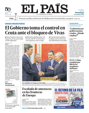 Prima pagina El País di oggi - Quotidiano estero