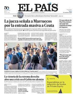 Prima pagina El País di oggi - Quotidiano estero