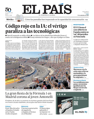 Prima pagina El País di oggi - Quotidiano estero