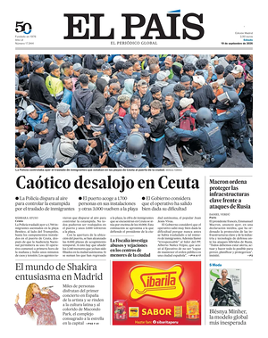 Prima pagina El País di oggi - Quotidiano estero