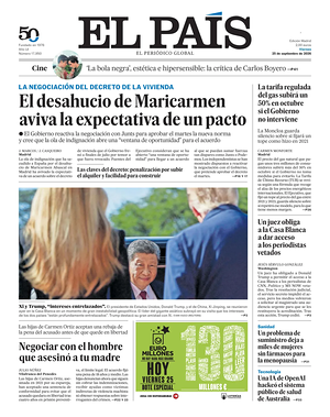 Prima pagina El País di oggi - Quotidiano estero