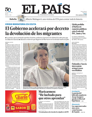 Prima pagina El País di oggi - Quotidiano estero