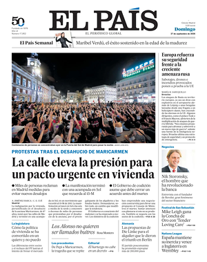 Prima pagina El País di oggi - Quotidiano estero