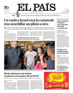 Prima pagina El País di oggi - Quotidiano estero