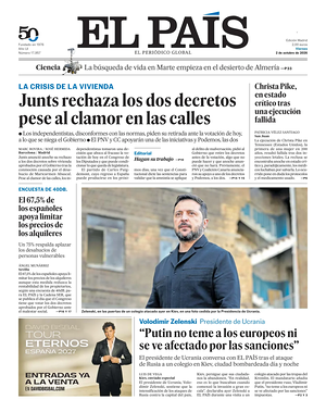 Prima pagina El País di oggi - Quotidiano estero