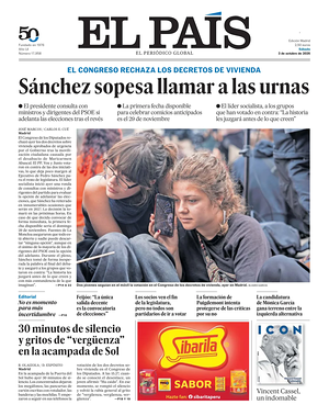 Prima pagina El País di oggi - Quotidiano estero