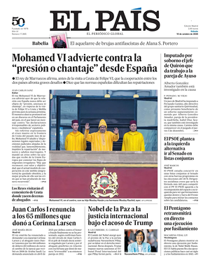 Prima pagina El País di oggi - Quotidiano estero