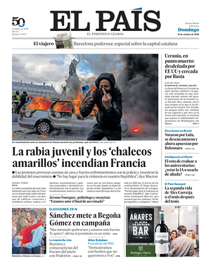 Prima pagina El País di oggi - Quotidiano estero