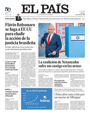 Prima pagina El País di oggi - Quotidiano estero