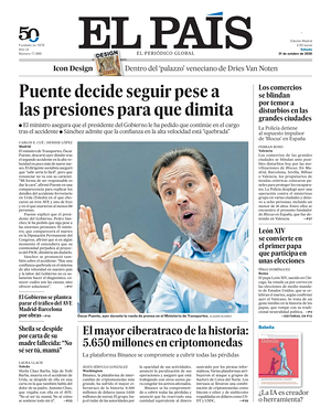 Prima pagina El País di oggi - Quotidiano estero