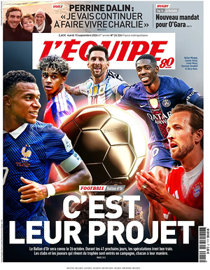 Une de L'Équipe du jour - Journal sports