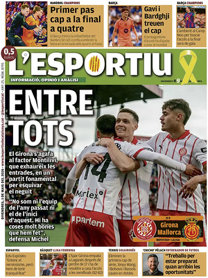 Portada L'Esportiu de hoy - Periódico deportes