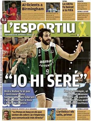 Prima pagina L'Esportiu di oggi - Quotidiano deportes
