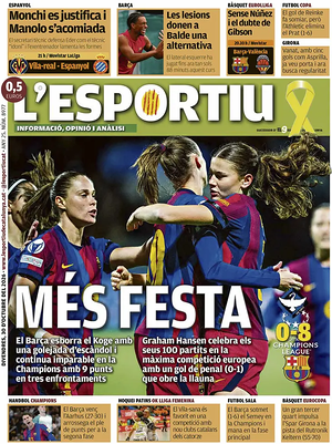 Prima pagina L'Esportiu di oggi - Quotidiano deportes