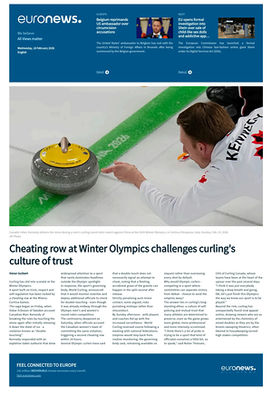 Prima pagina EuroNews (English) di oggi - Quotidiano estero