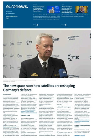 Prima pagina EuroNews (English) di oggi - Quotidiano estero