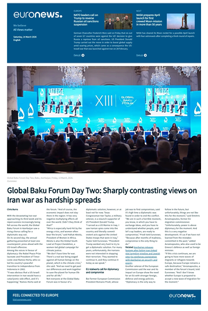 Prima pagina EuroNews (English) di oggi - Quotidiano estero