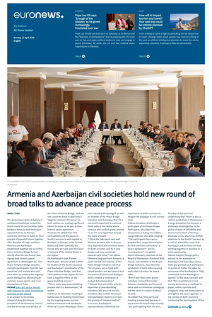 Prima pagina EuroNews (English) di oggi - Quotidiano estero