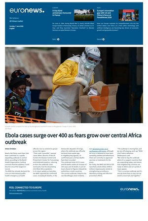 Prima pagina EuroNews (English) di oggi - Quotidiano estero
