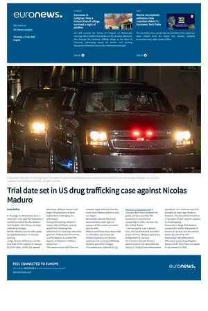 Prima pagina EuroNews (English) di oggi - Quotidiano estero