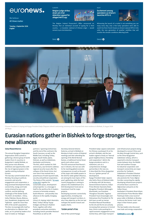 Prima pagina EuroNews (English) di oggi - Quotidiano estero