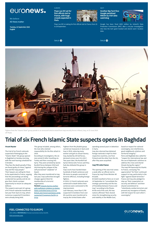 Prima pagina EuroNews (English) di oggi - Quotidiano estero