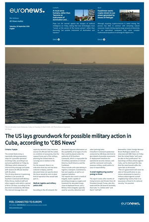 Prima pagina EuroNews (English) di oggi - Quotidiano estero