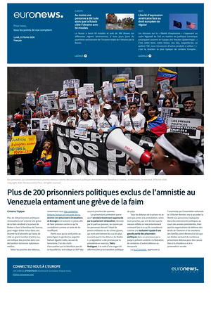 Prima pagina EuroNews (French) di oggi - Quotidiano estero