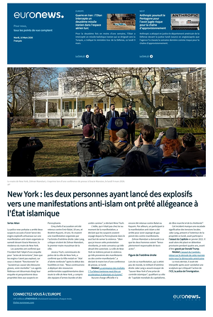 Prima pagina EuroNews (French) di oggi - Quotidiano estero