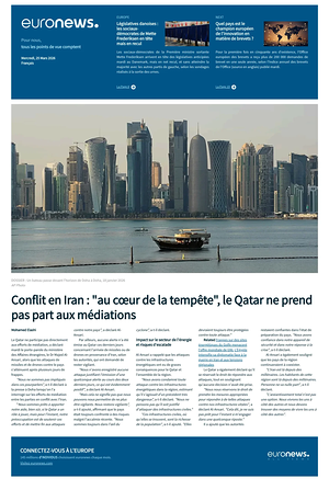 Prima pagina EuroNews (French) di oggi - Quotidiano estero