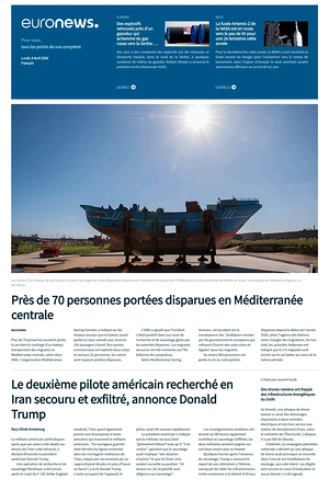 EuroNews (French) prima pagina