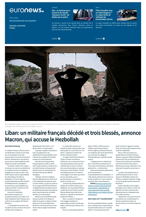 EuroNews (French) prima pagina