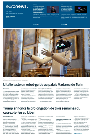 Prima pagina EuroNews (French) di oggi - Quotidiano estero
