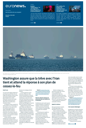 Prima pagina EuroNews (French) di oggi - Quotidiano estero