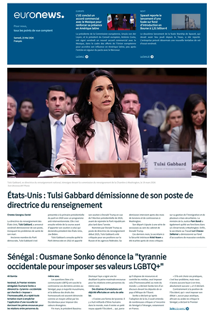 Prima pagina EuroNews (French) di oggi - Quotidiano estero