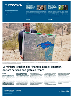 Prima pagina EuroNews (French) di oggi - Quotidiano estero