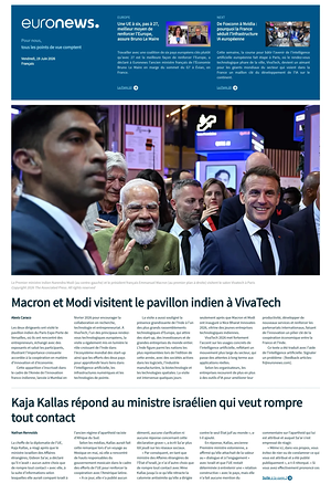 Prima pagina EuroNews (French) di oggi - Quotidiano estero