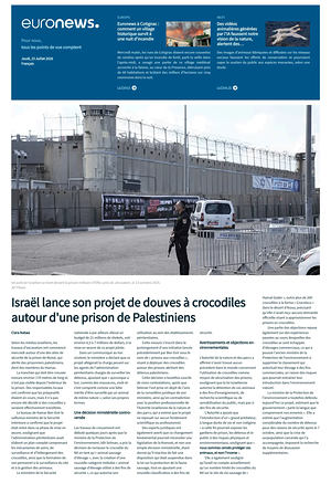 Prima pagina EuroNews (French) di oggi - Quotidiano estero