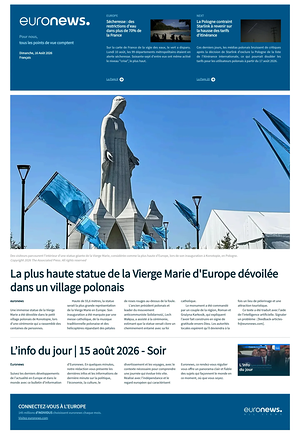 Prima pagina EuroNews (French) di oggi - Quotidiano estero