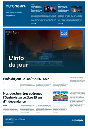Prima pagina EuroNews (French) di oggi - Quotidiano estero