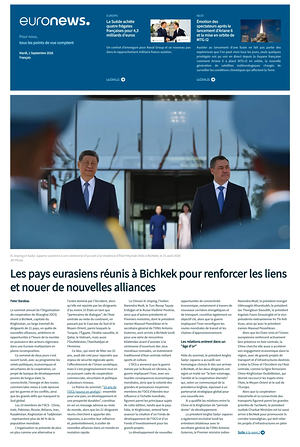 Prima pagina EuroNews (French) di oggi - Quotidiano estero