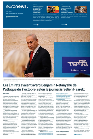 Prima pagina EuroNews (French) di oggi - Quotidiano estero