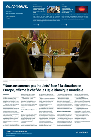 Prima pagina EuroNews (French) di oggi - Quotidiano estero