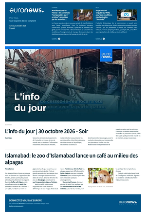 Prima pagina EuroNews (French) di oggi - Quotidiano estero