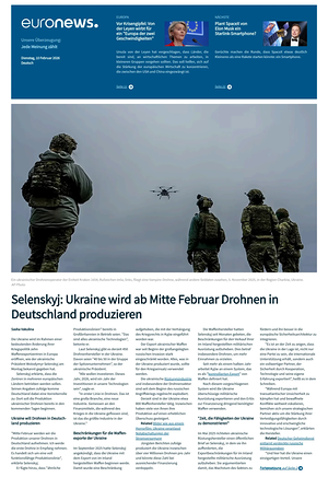 Prima pagina EuroNews (German) di oggi - Quotidiano estero