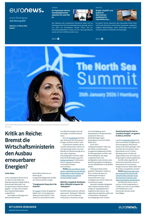 Prima pagina EuroNews (German) di oggi - Quotidiano estero