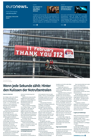 Prima pagina EuroNews (German) di oggi - Quotidiano estero